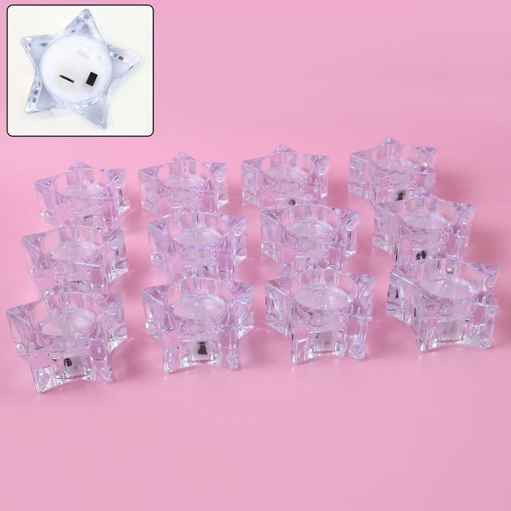 Battery operated LED crystal decorative candles flameless and safe