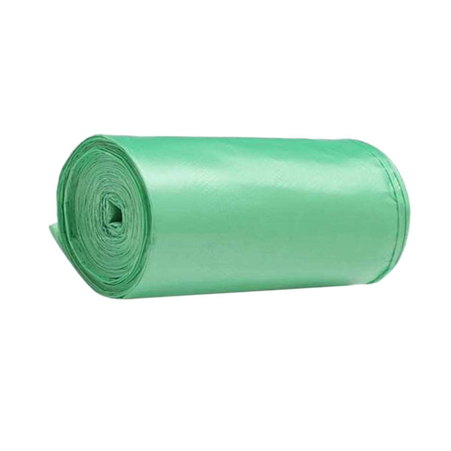 Bulk pack of green compostable garbage bags for homes and offices.