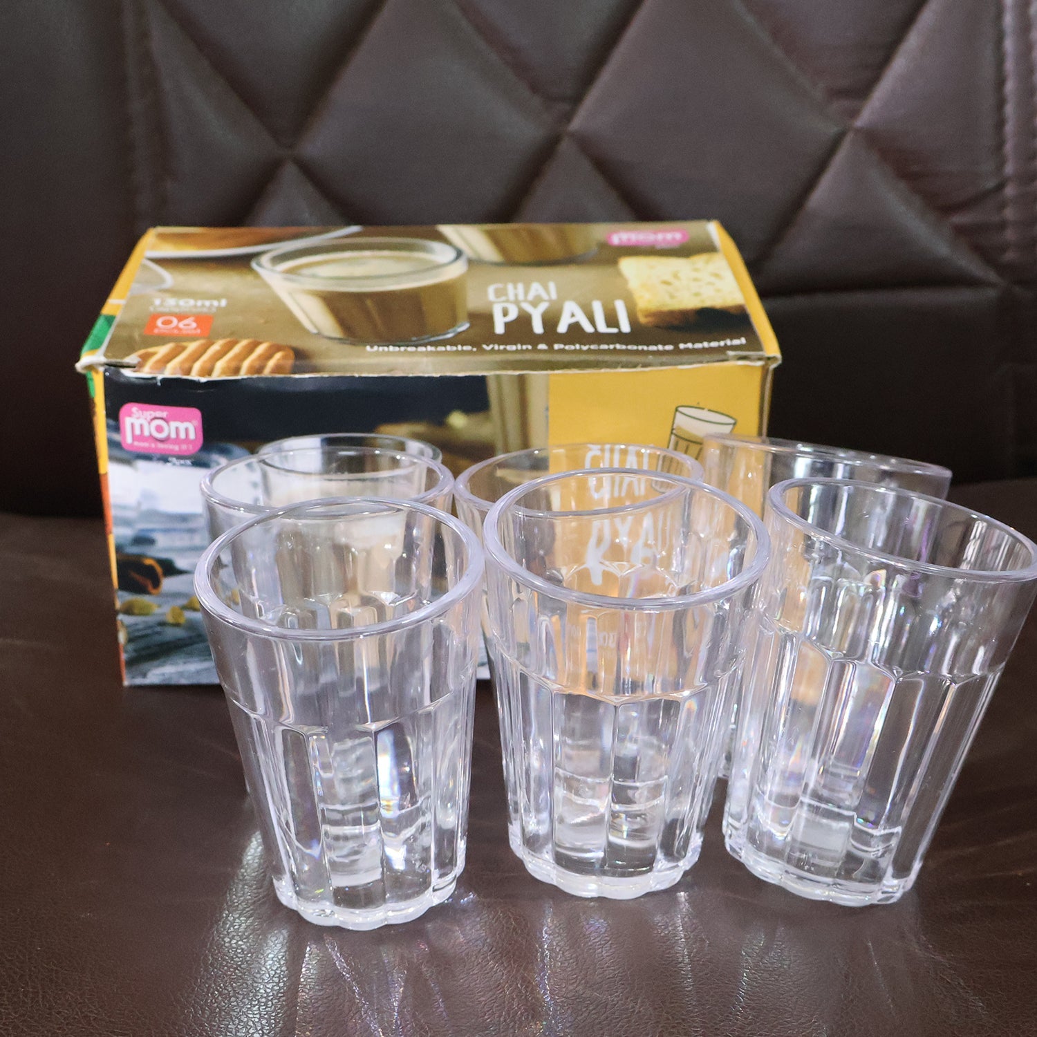 Durable clear chai pyali glasses perfect for everyday use
