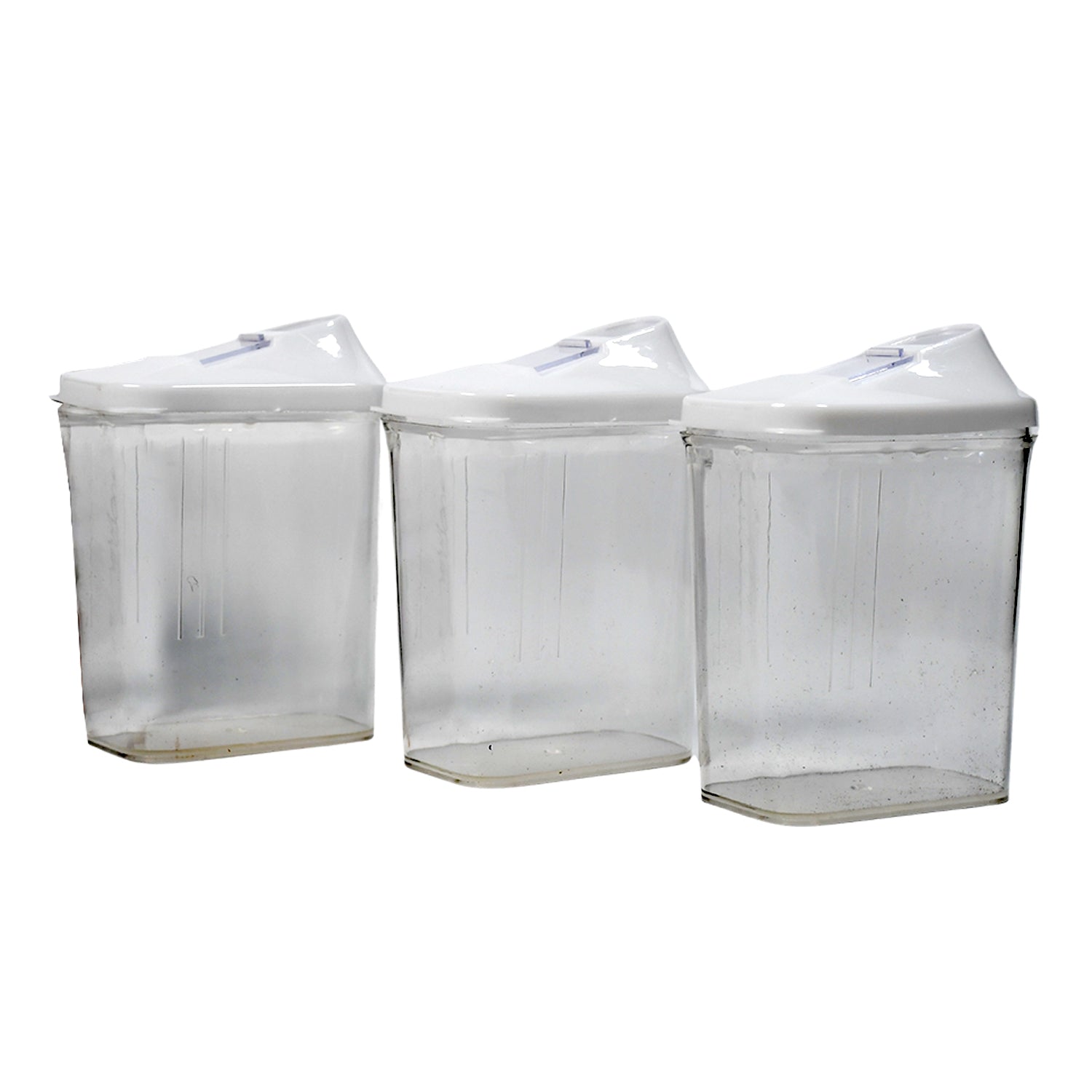Lifestyle shot of the CookAura 3pc kitchen storage jars in a modern kitchen.
