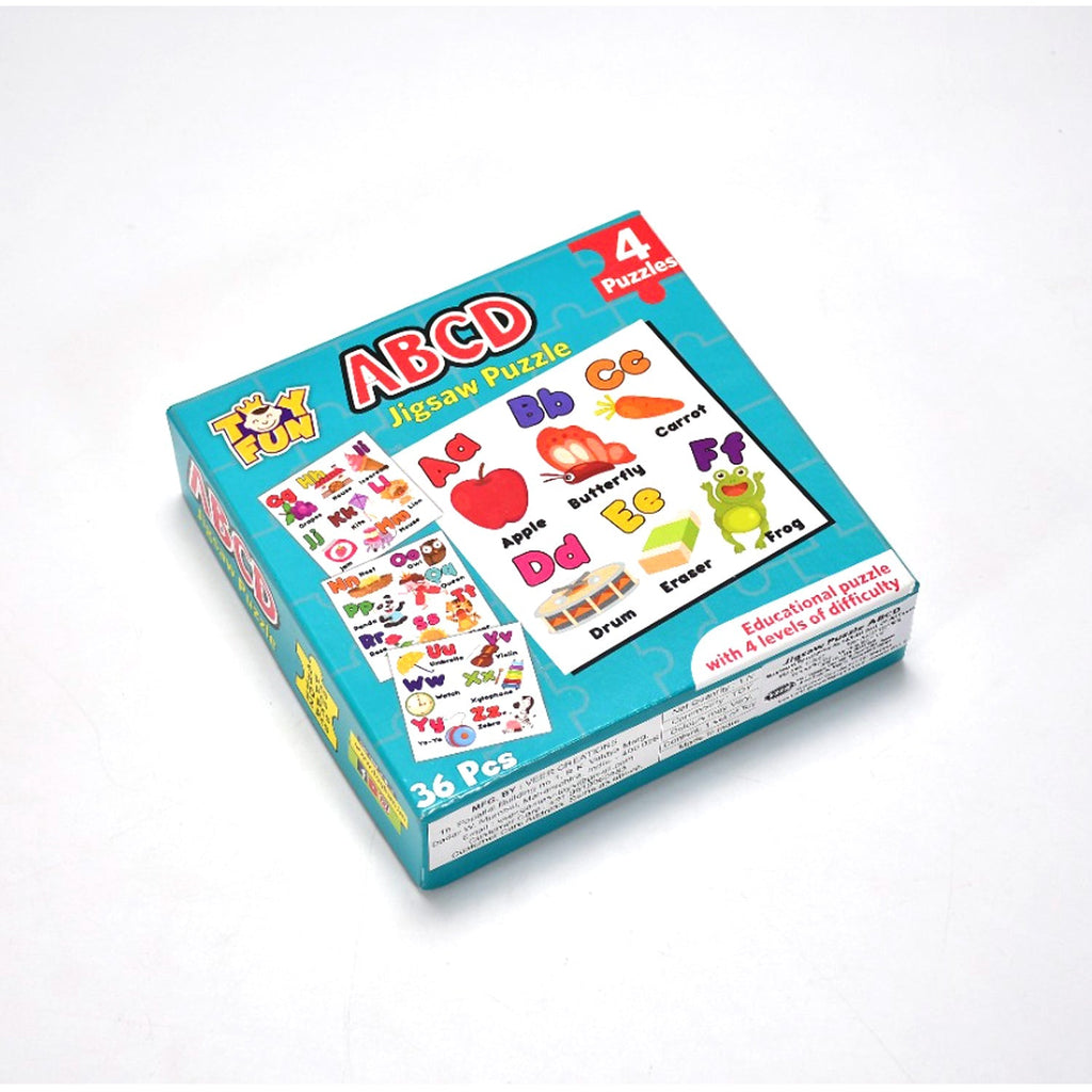 Packaged set of ABC learning puzzles, ready for gifting to kids.