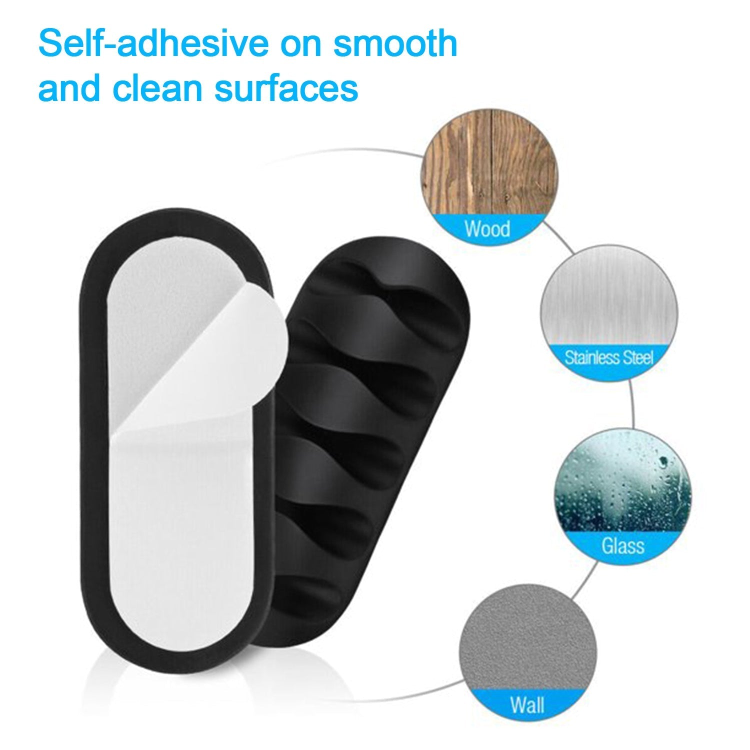 Various cables neatly arranged with DigixDrive's cable organiser clips for a clean setup.