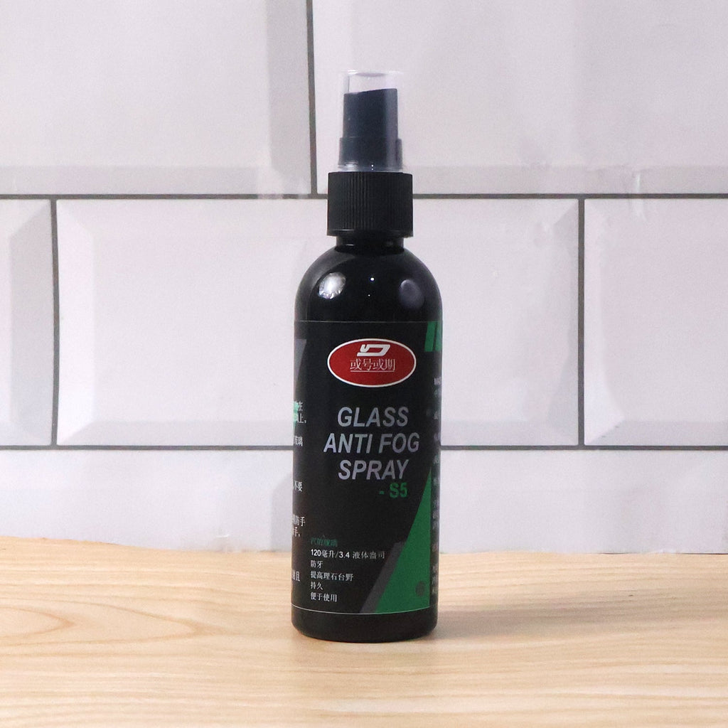 Home glass surfaces kept fog-free with anti condensation spray