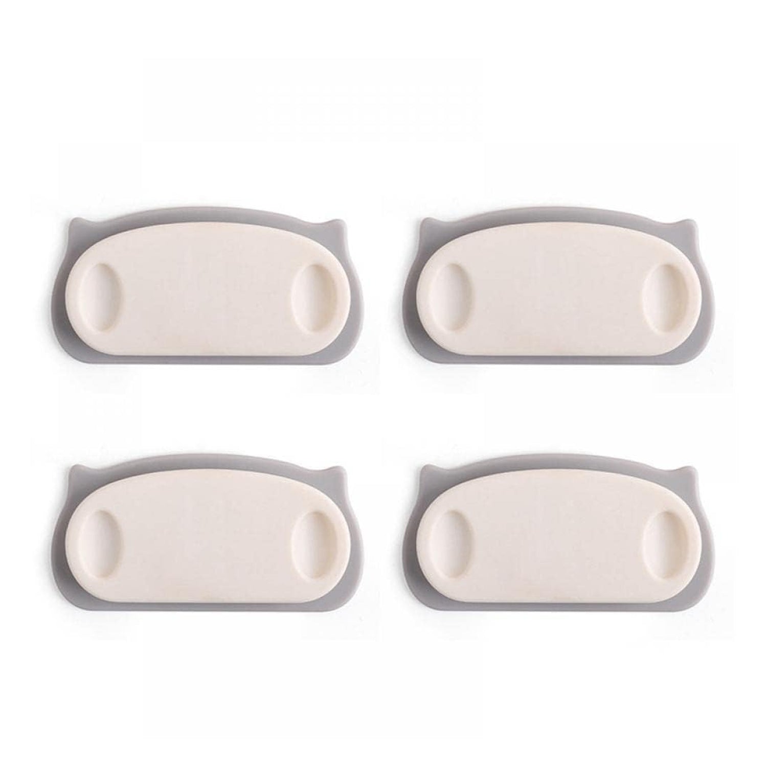 Set of pig plug cable holder clips with self-adhesive pads