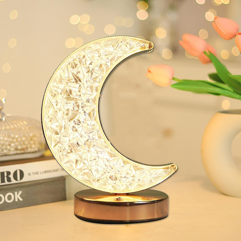 Moon Crystal Lamp demonstrating seamless 3-color light transitions.
