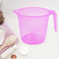 Transparent plastic bath mug in a mix of colours, perfect for daily use.