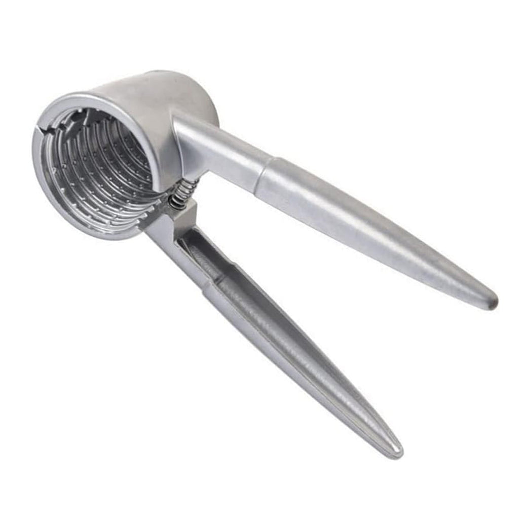 Die-cast stainless steel nut cutter demonstrating precise engineering for effective nut cracking.