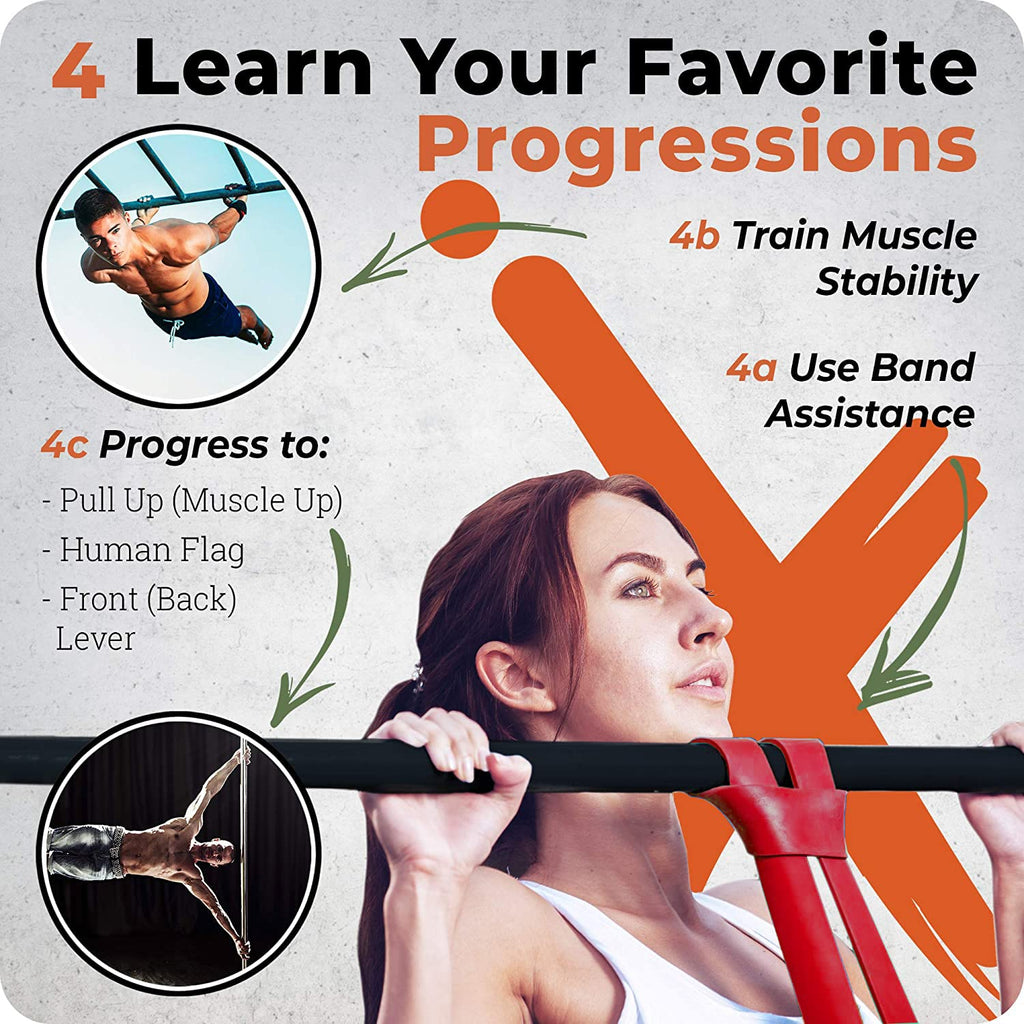 Neatly folded resistance band 2080x13 mm for easy storage