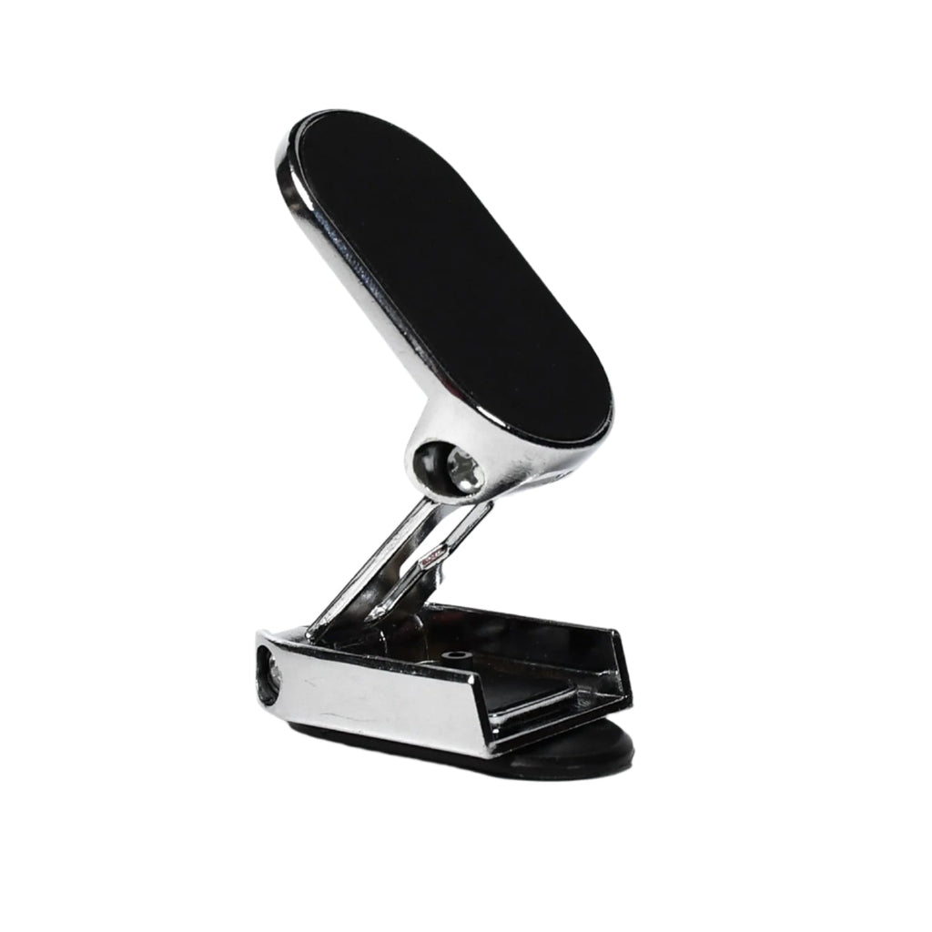 Side view of the 360° rotating magnetic car phone holder securely mounted.