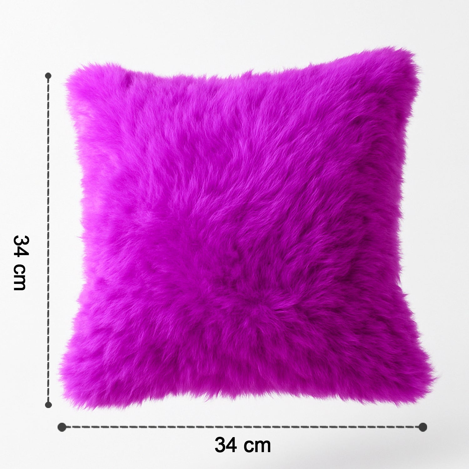 Soft and plush furry square cushion pillow for home