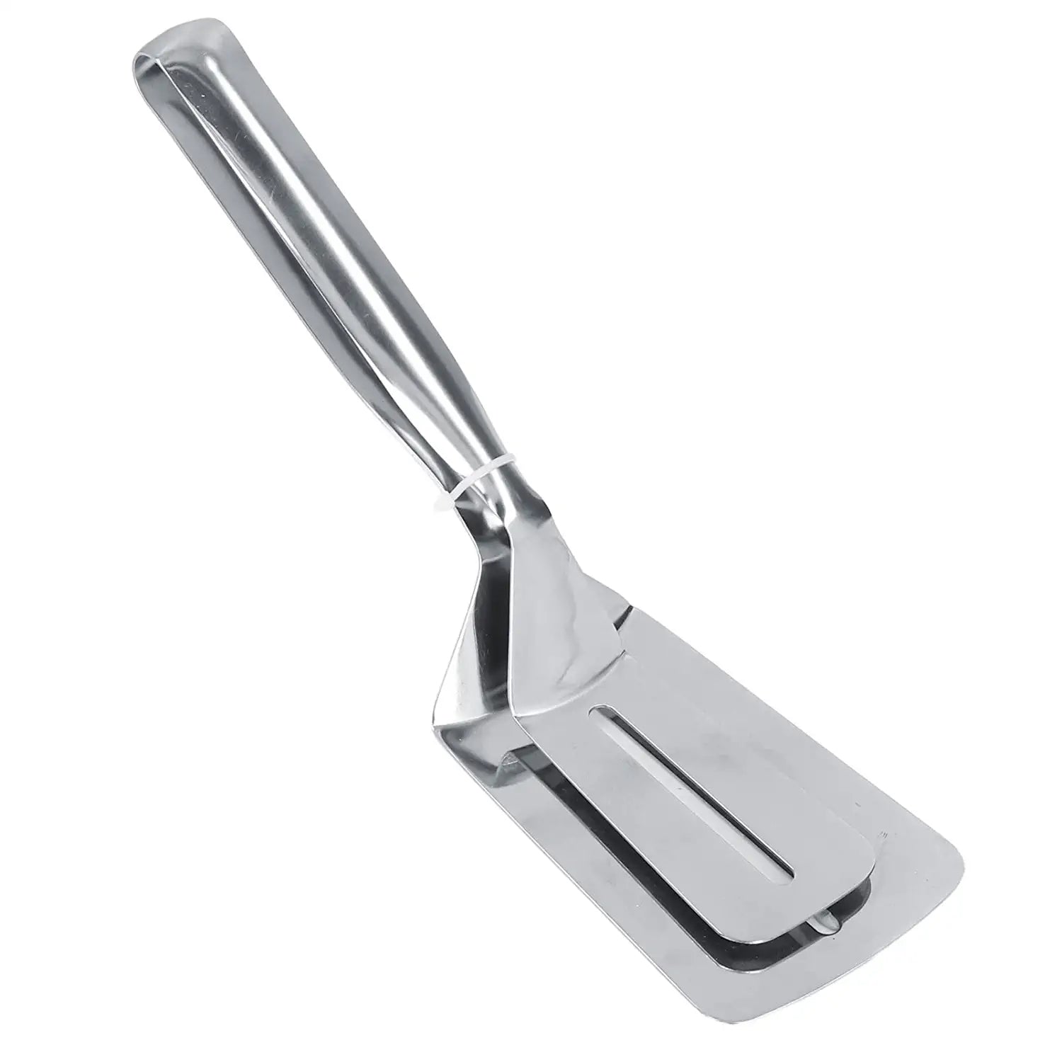 Durable stainless steel steak clip clamp for BBQ and frying.