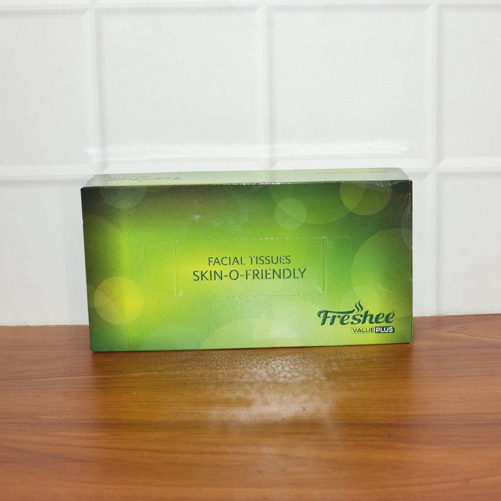Fresh white facial tissue sheet by Freshee brand