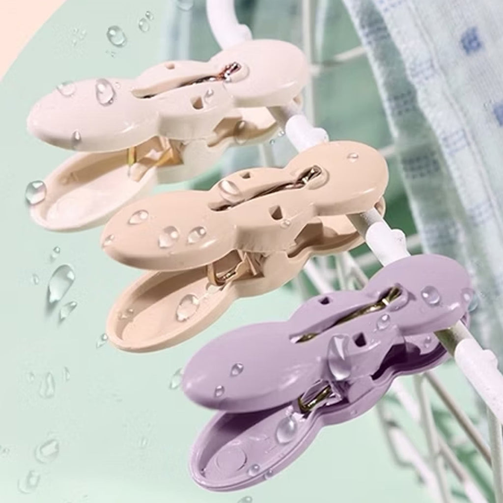 Strong clothesline with secure multipurpose clips