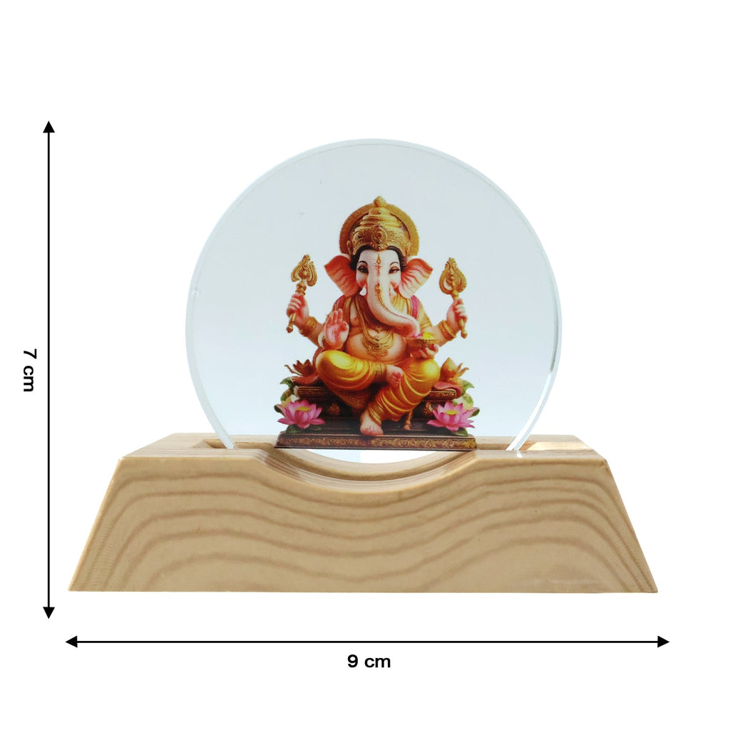 Spiritual acrylic LED night lamp with Lord Ganesha design
