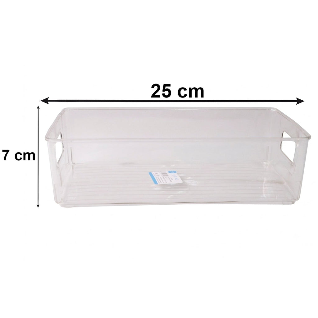 Size guide for transparent storage box