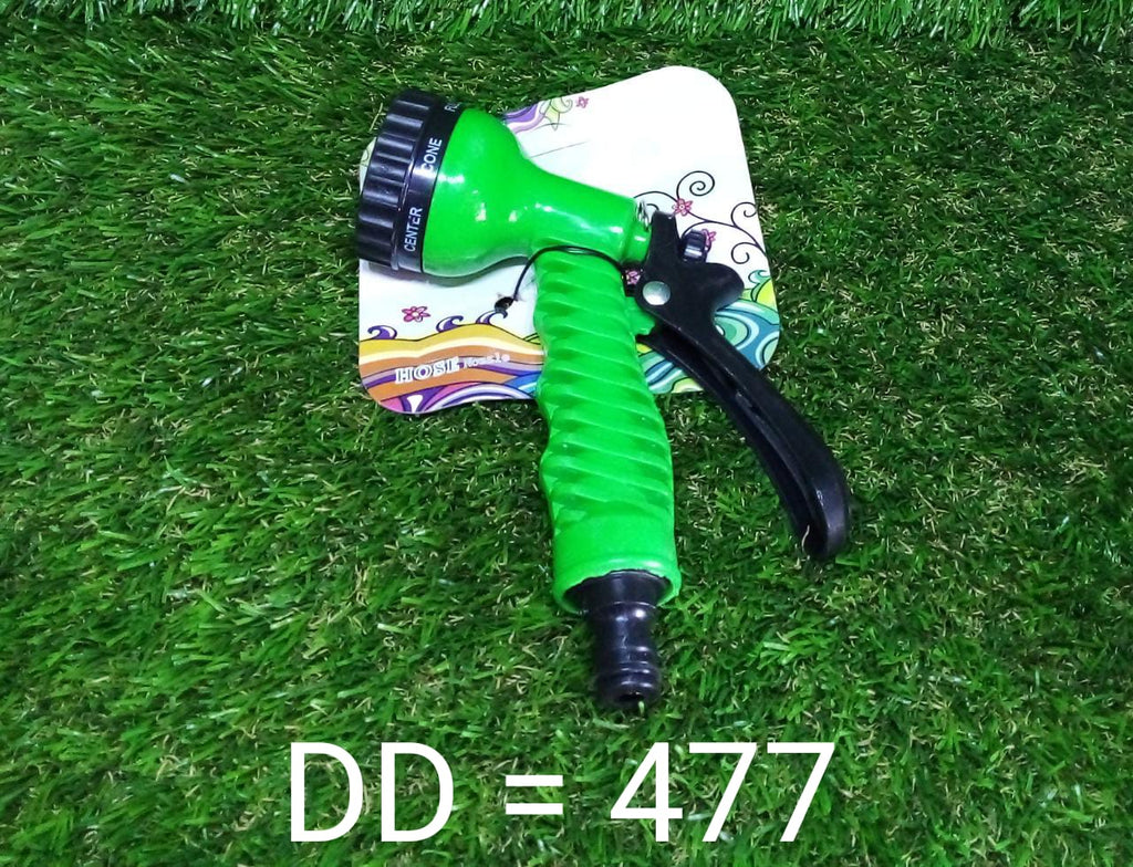 Full view of the durable garden hose nozzle and tap adapter set.