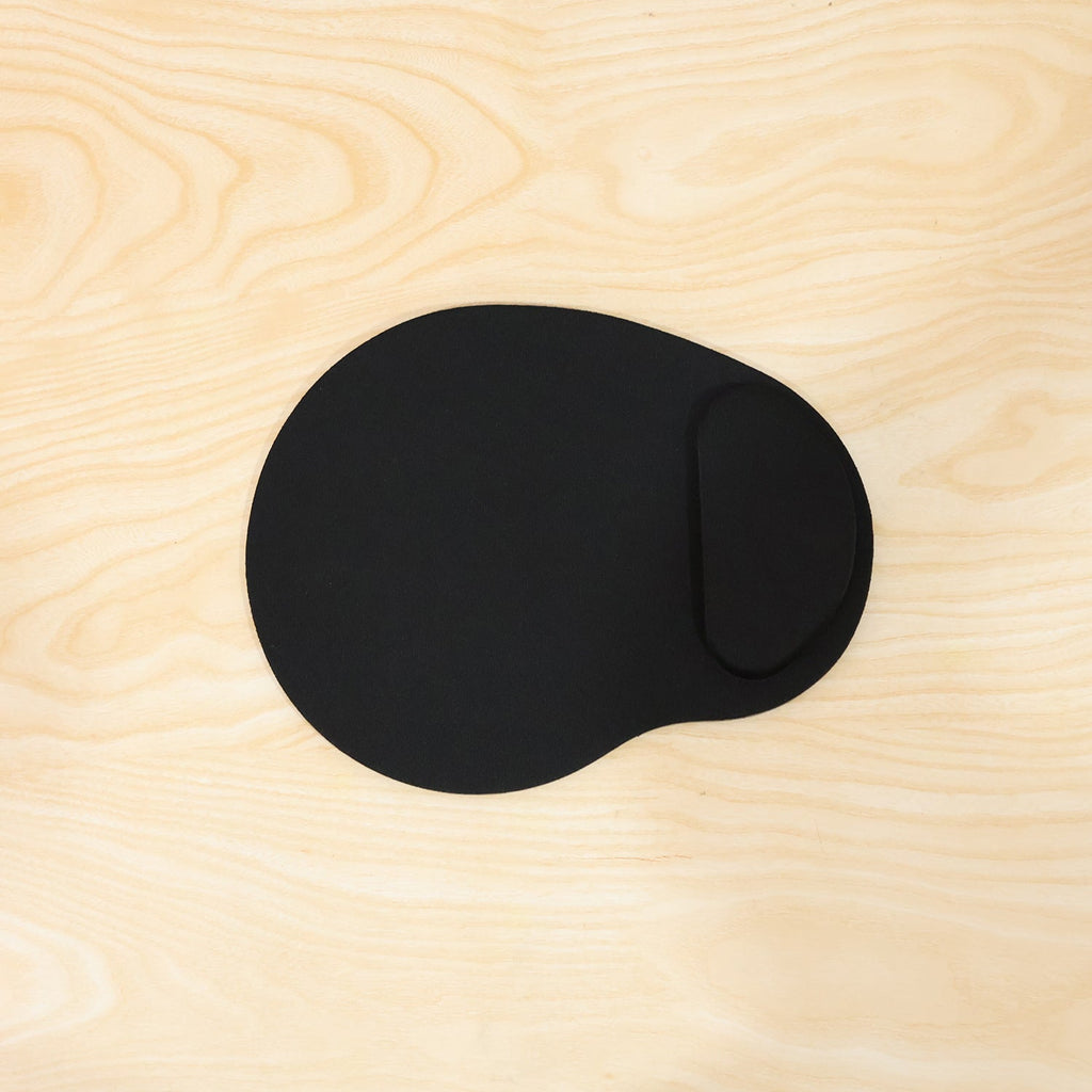 Person using ergonomic mouse pad for daily work