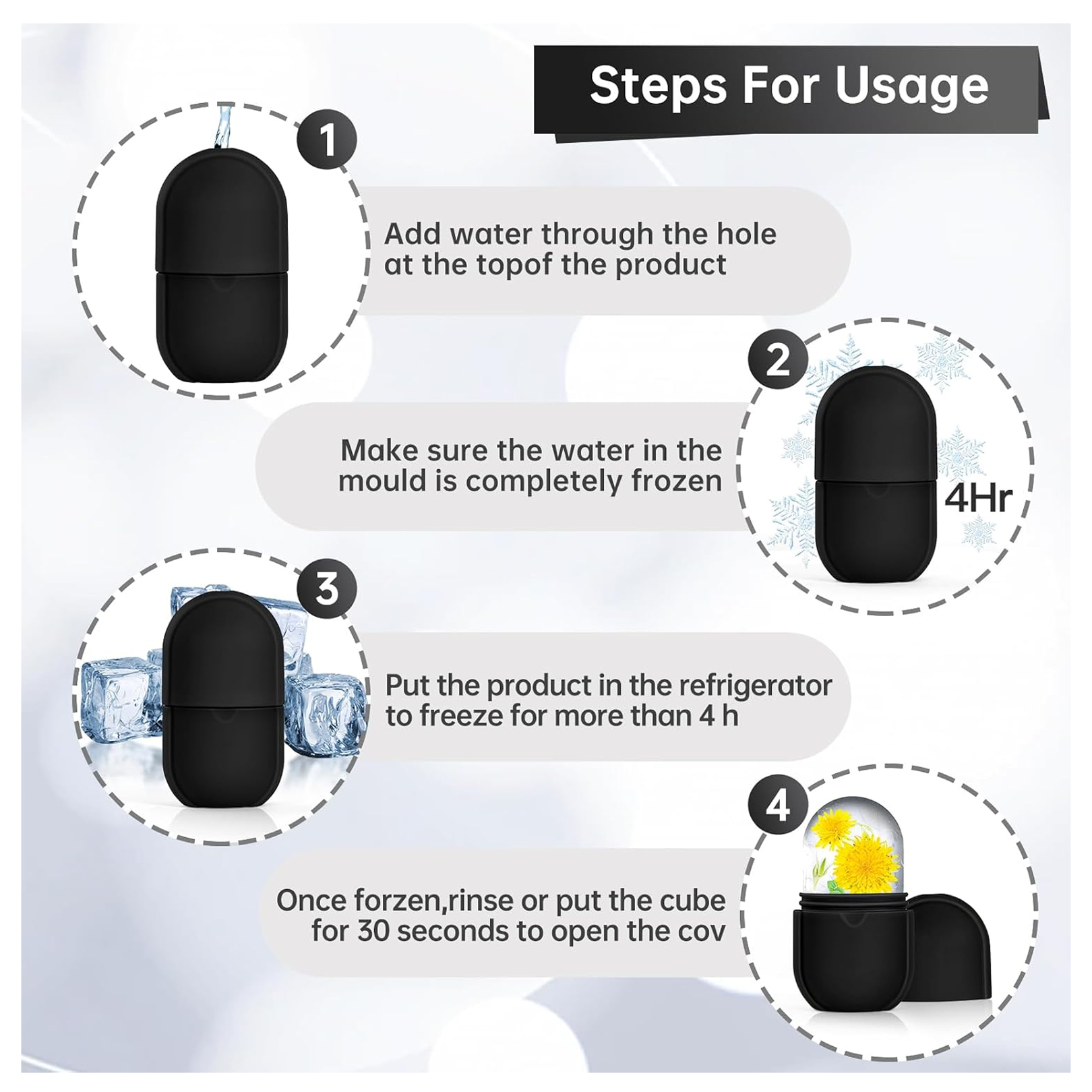 Cooling facial massager ice roller for effective daily skincare routine.