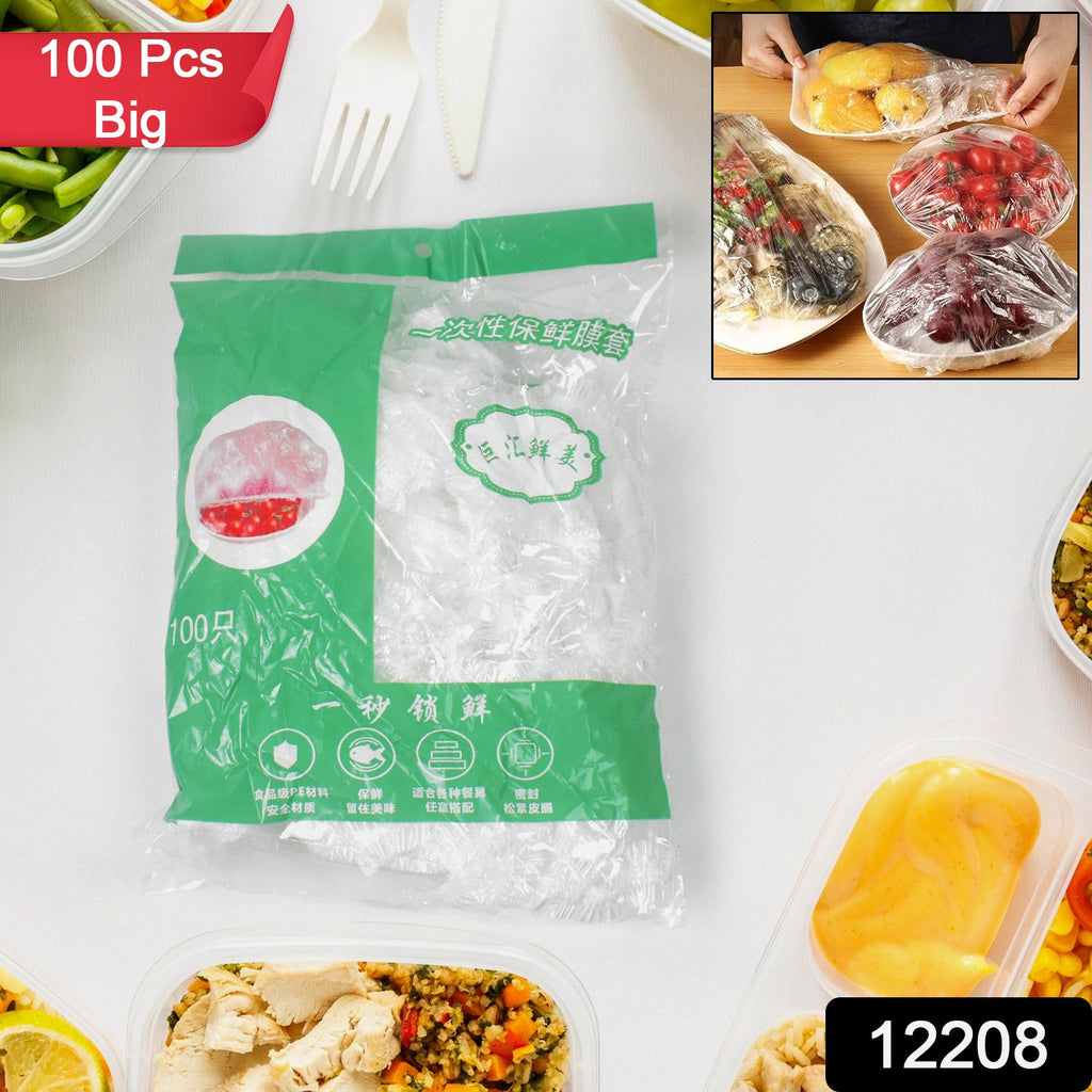Transparent disposable elastic food cover securely sealing a bowl of fresh fruit.