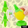 Fresh lemon juice being sprayed onto food using the ChefAura citrus sprayer.
