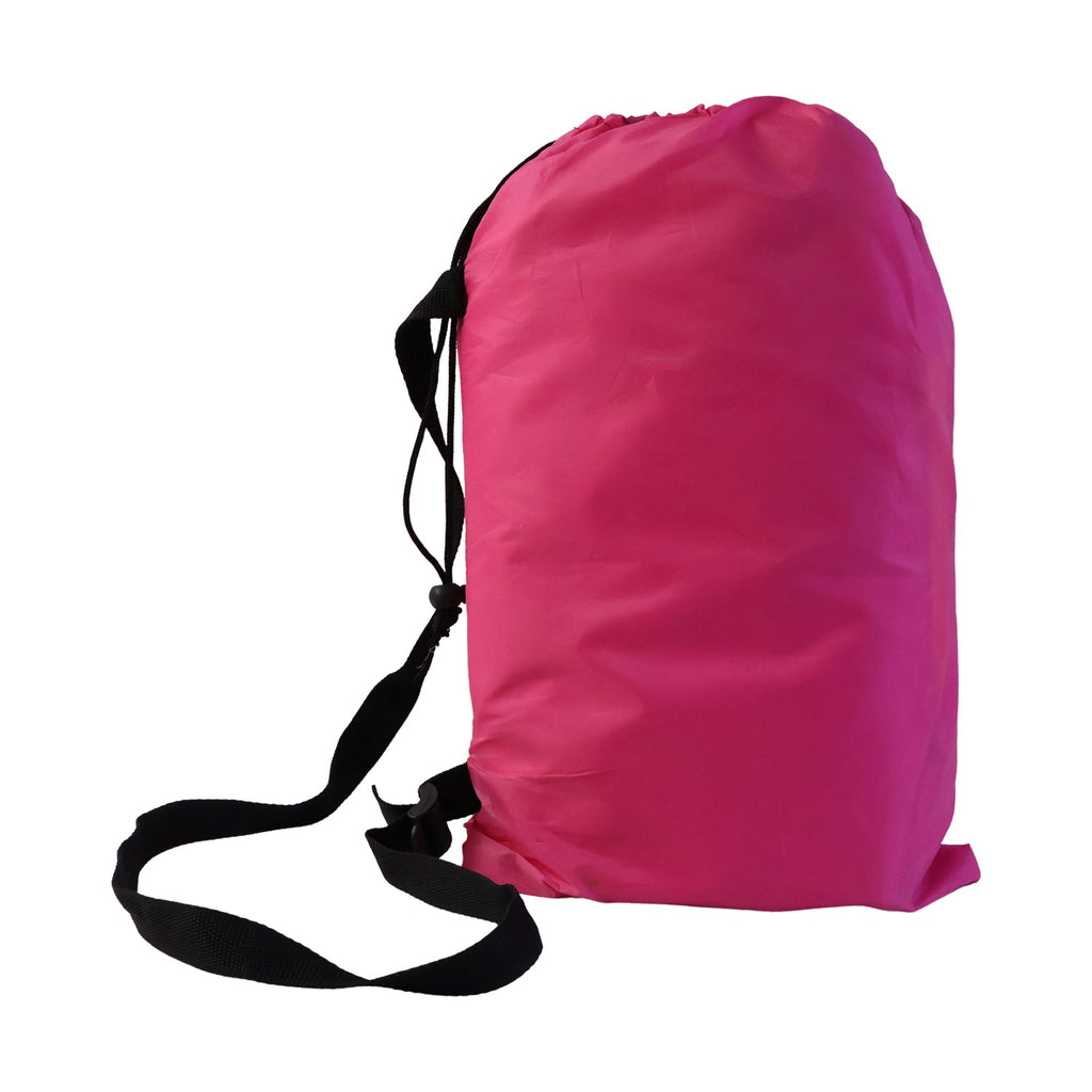 Carry bag and air filling accessory for inflatable lounger