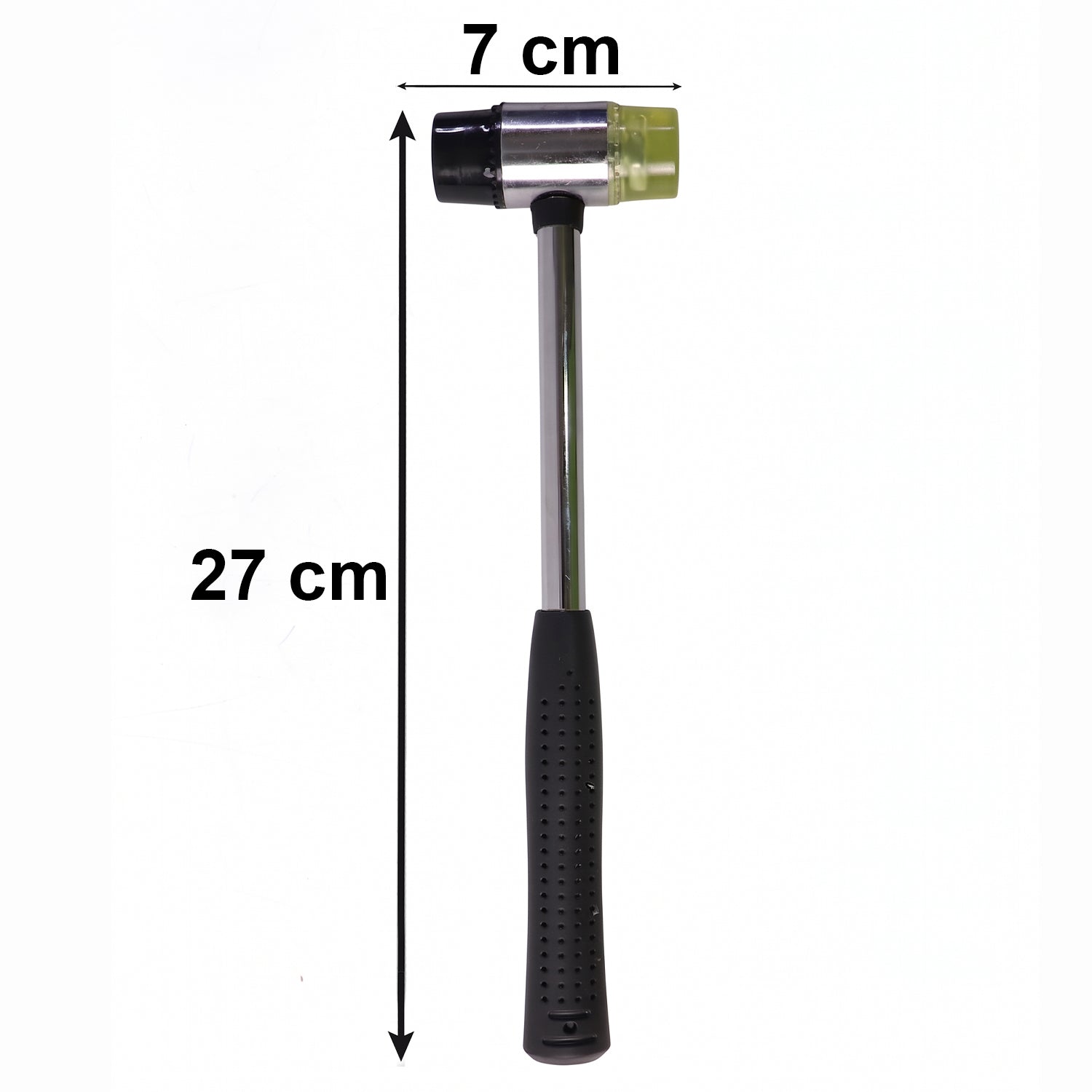 Size guide for rubber mallet with ergonomic grip