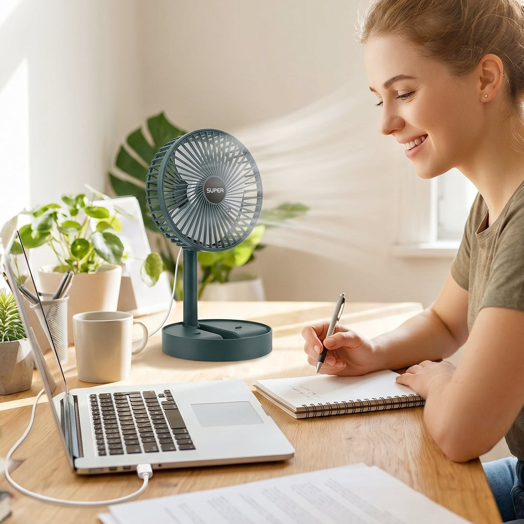 Portable cooling fan perfect for travel and outdoor use