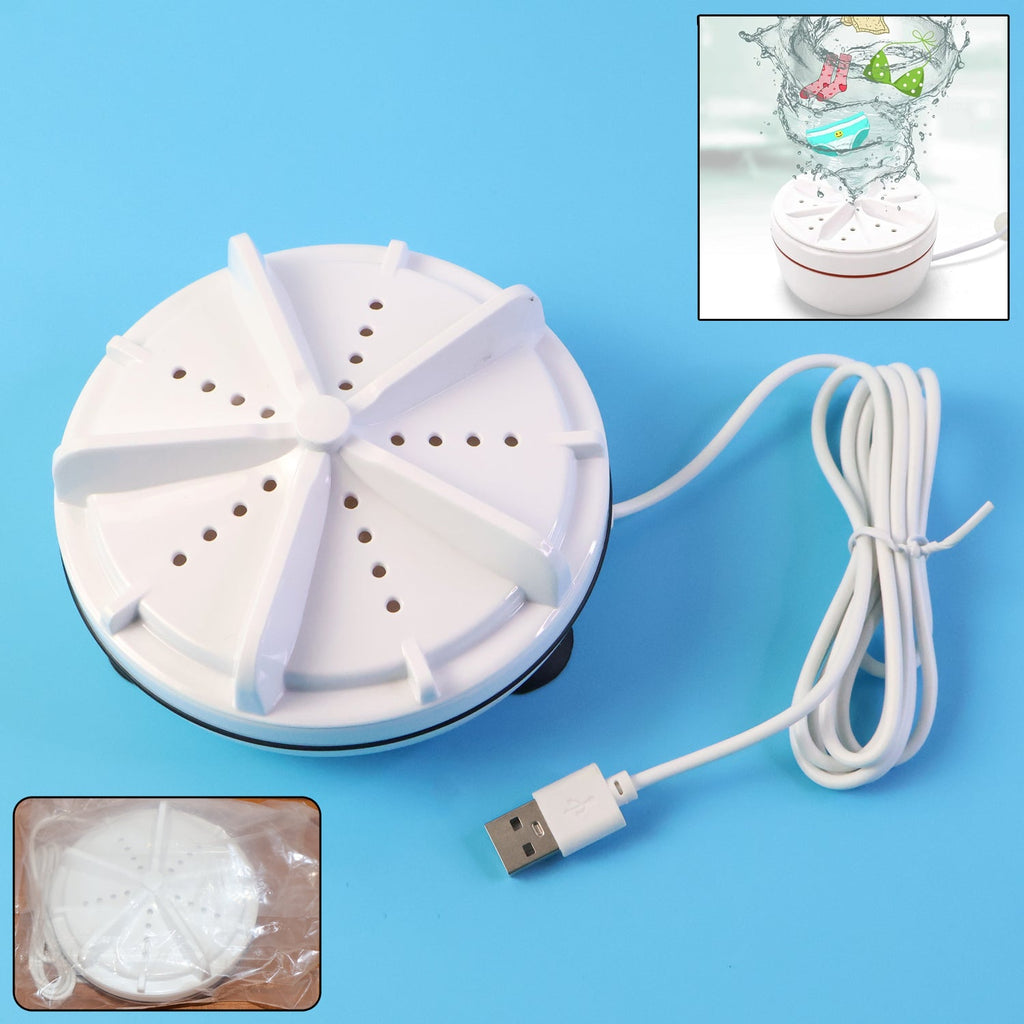 Portable USB mini washing machine cleaning small clothes in bucket