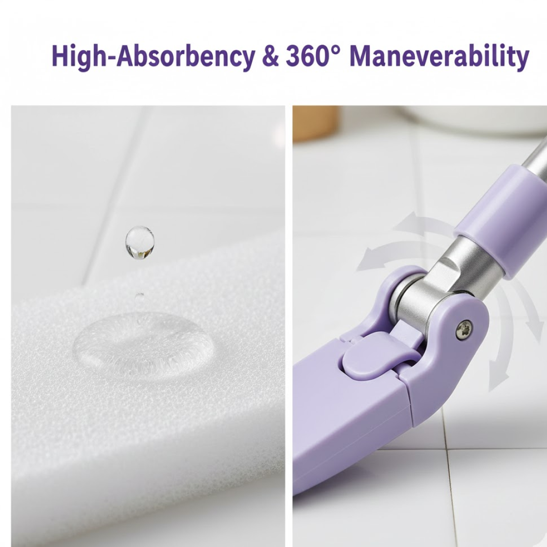 Velvet Wipe Mini Mop being used to clean a kitchen countertop surface.