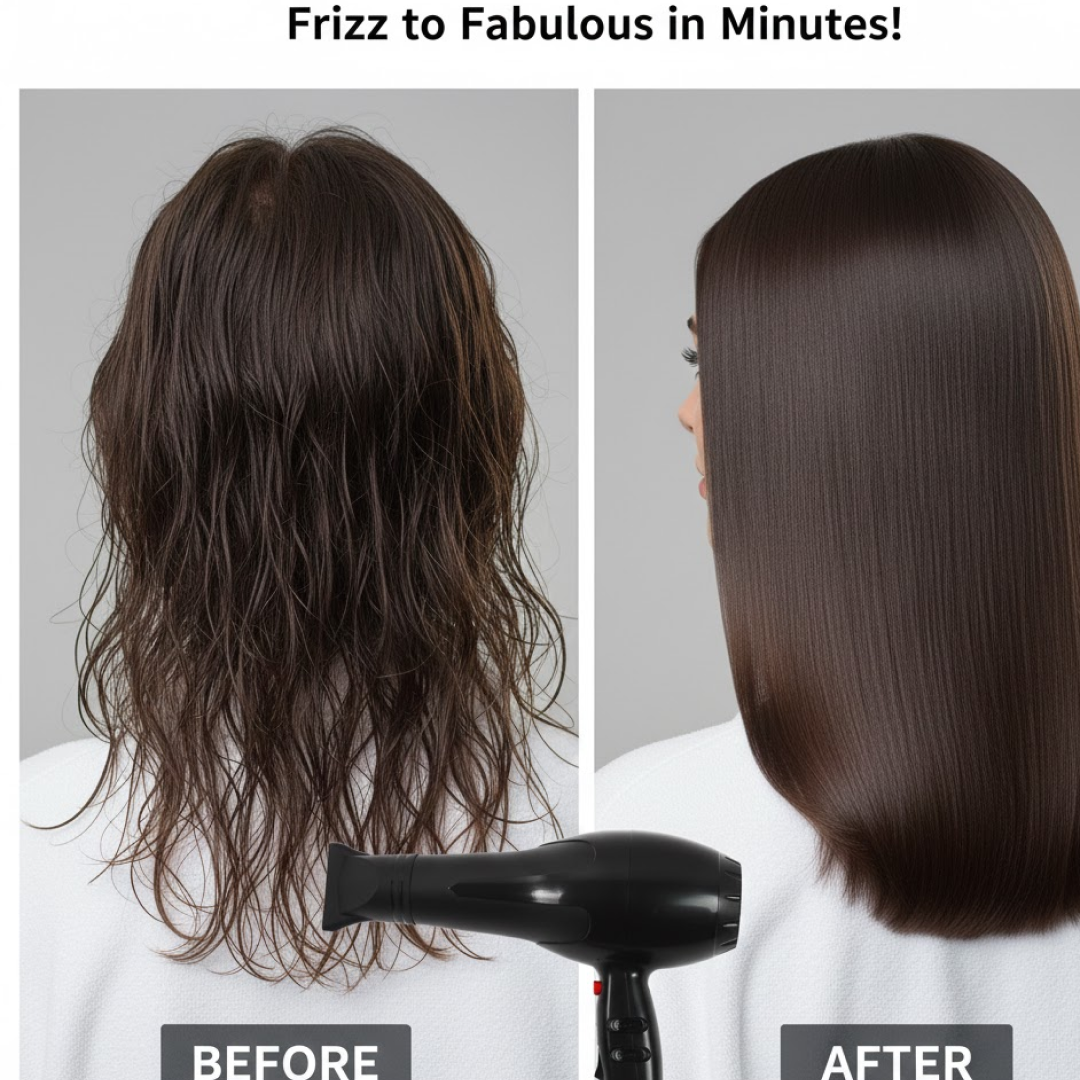 Calm & Curl 1800W hair dryer showcasing its powerful airflow.