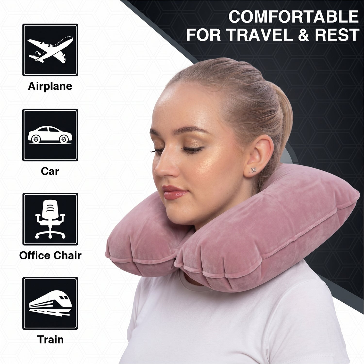 Neck support pillow used for travel and relaxation