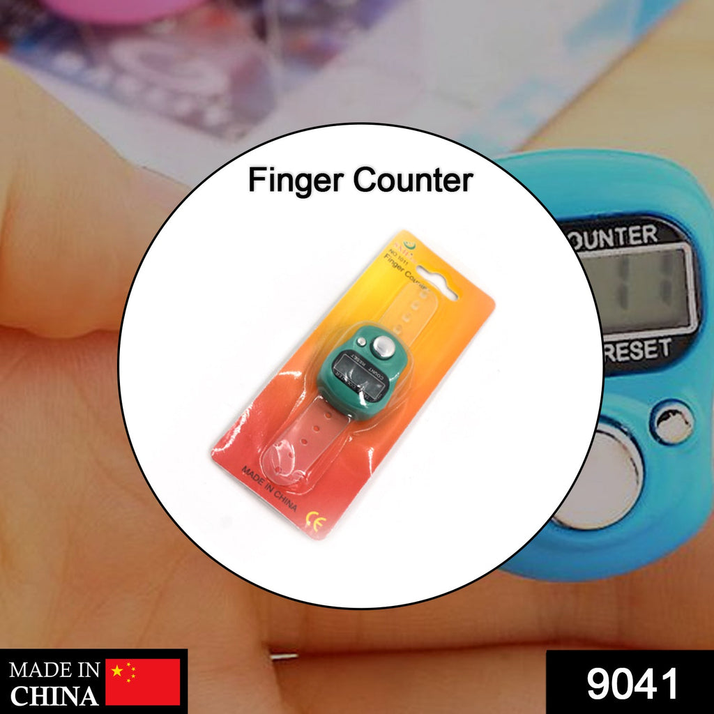 Front view of the digital finger counter with an adjustable finger strap.