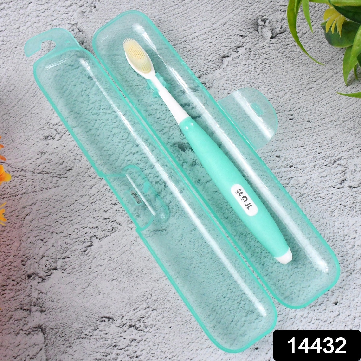 Close-up of portable Easy Brush Interdental Cleaner showing bristle detail