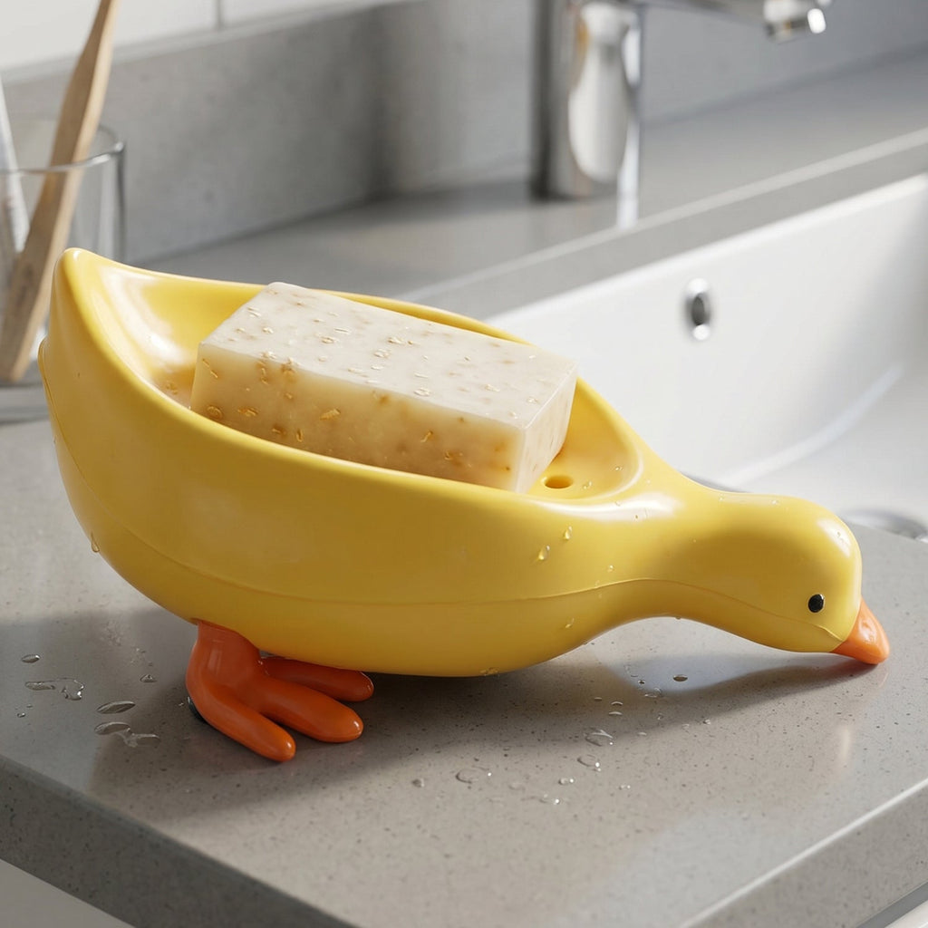 Duck design plastic soap tray for bathroom accessories
