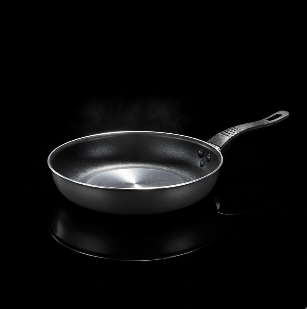 Visual explaining the PFOA-free nonstick surface for healthy cooking.