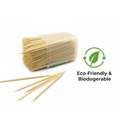  wooden toothpicks in a reusable dispenser box on a white background.