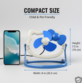 Brightly colored USB Mini Fan, front view on a clean surface.