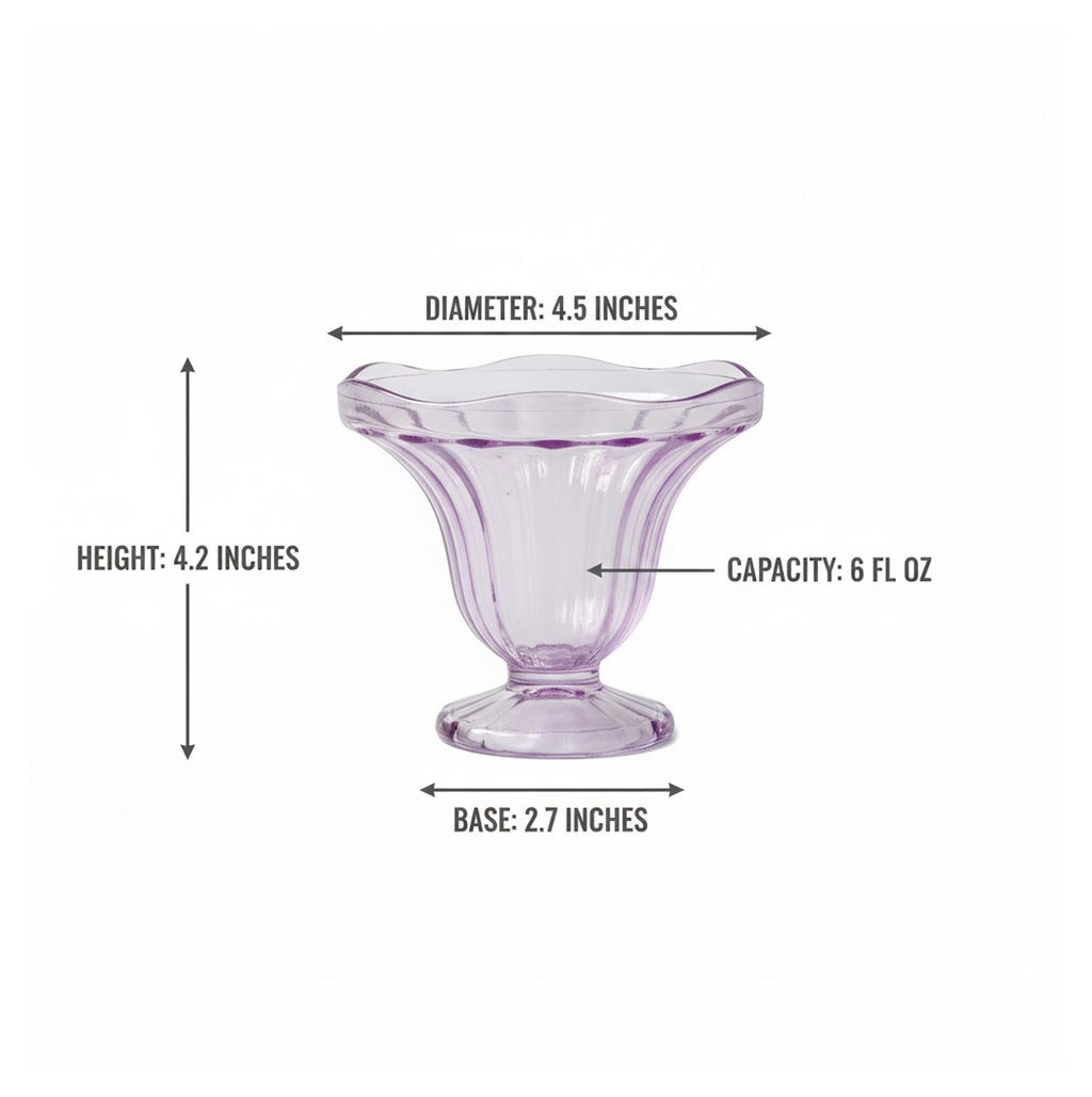 Close-up of the durable plastic material and ridged side of a dessert cup.