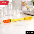 4 in 1 silicone bottle cleaning brush with long ergonomic handle