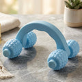 Handheld 4 roller body massager designed for targeted muscle relief.