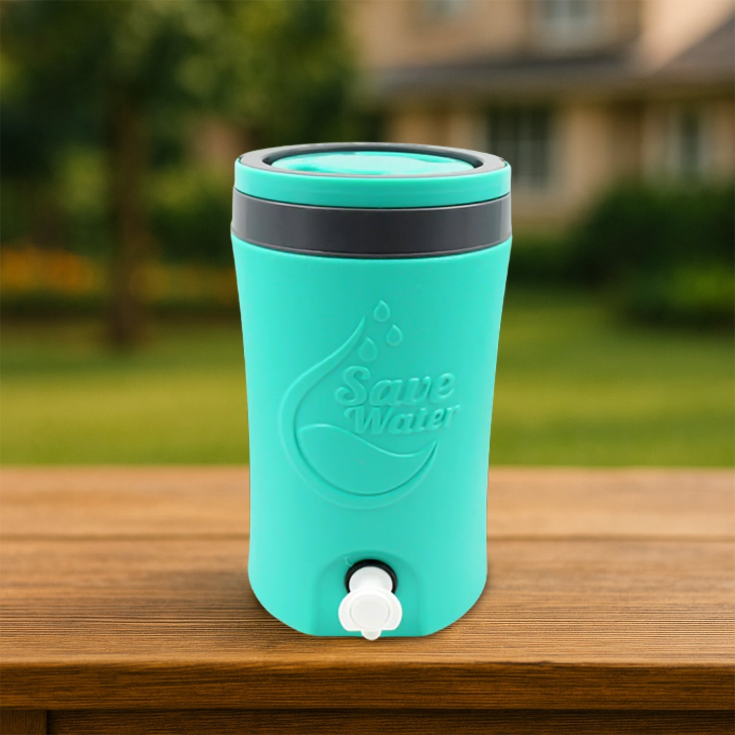 Vibrant multicolored 5 Litre insulated water jug with a sturdy handle.