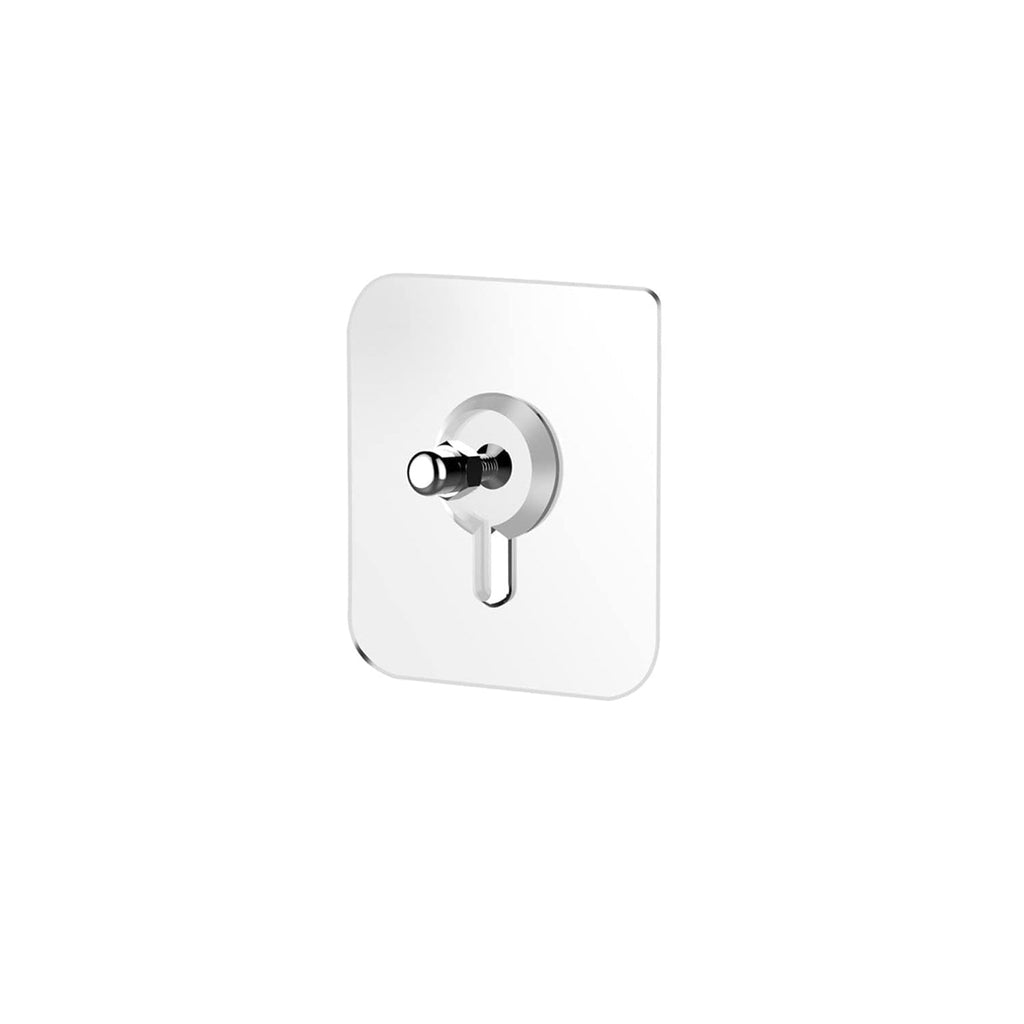 Transparent wall hook design on white background, ideal for home decor