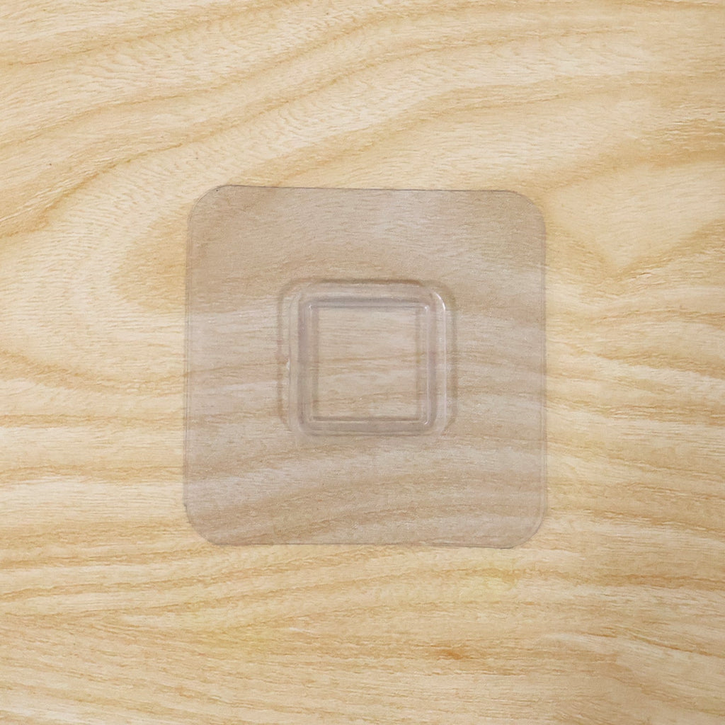 Snap-on wall hook base with clear design