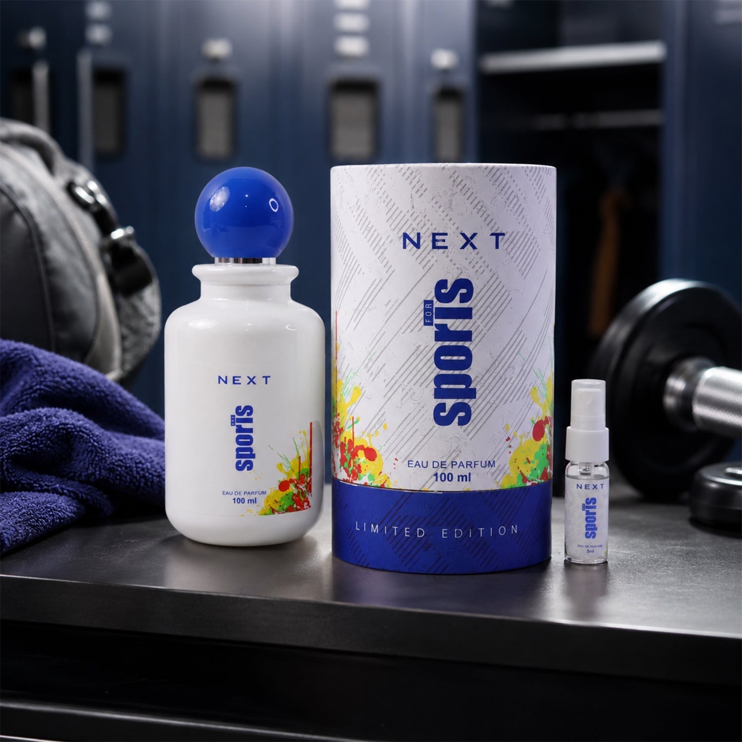 Men's perfumed spray being sprayed in hand