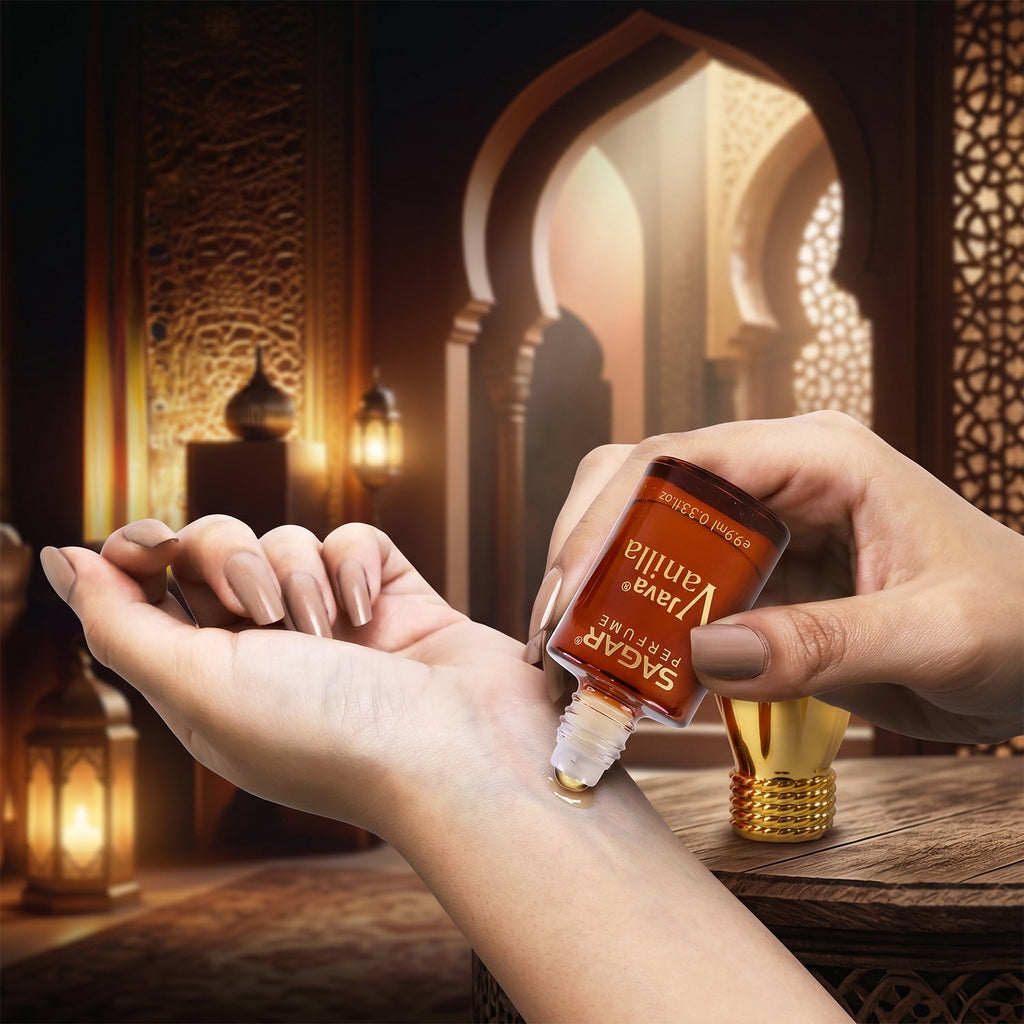 Daily use roll-on perfume oil in elegant bottle