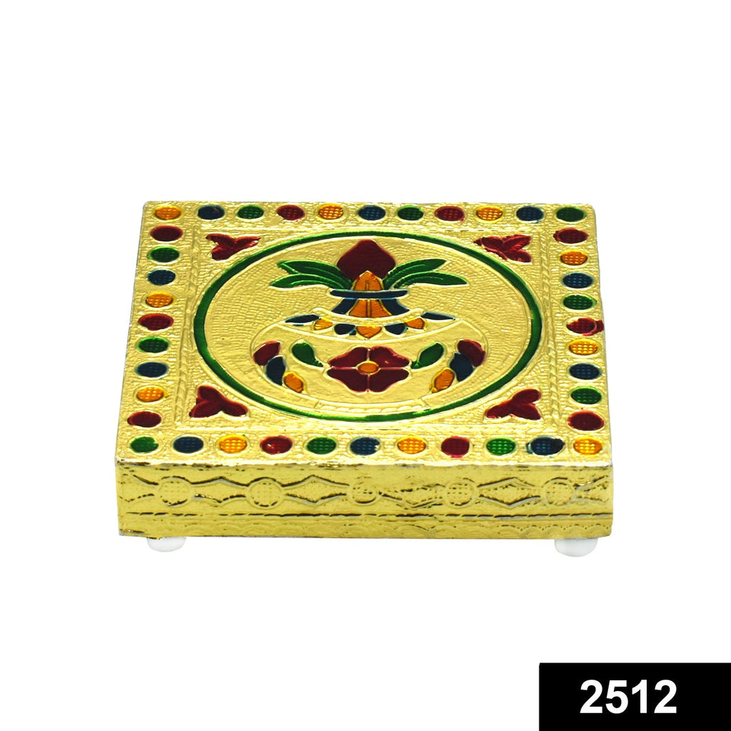 Elegant wooden bajot featuring traditional Indian craftsmanship for a spiritual space.