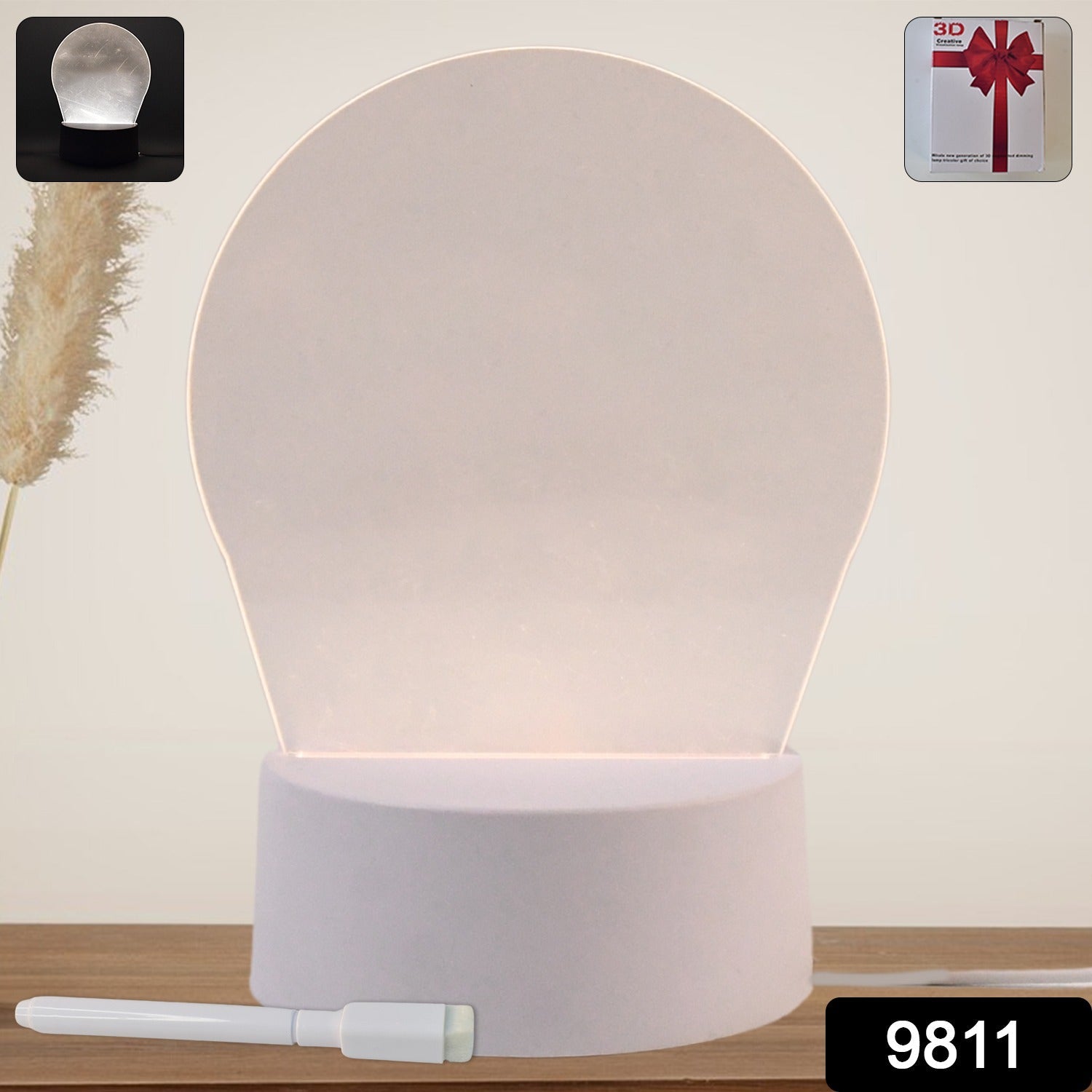 Customizable Magic Name Frame 3D LED lamp for bedroom decor