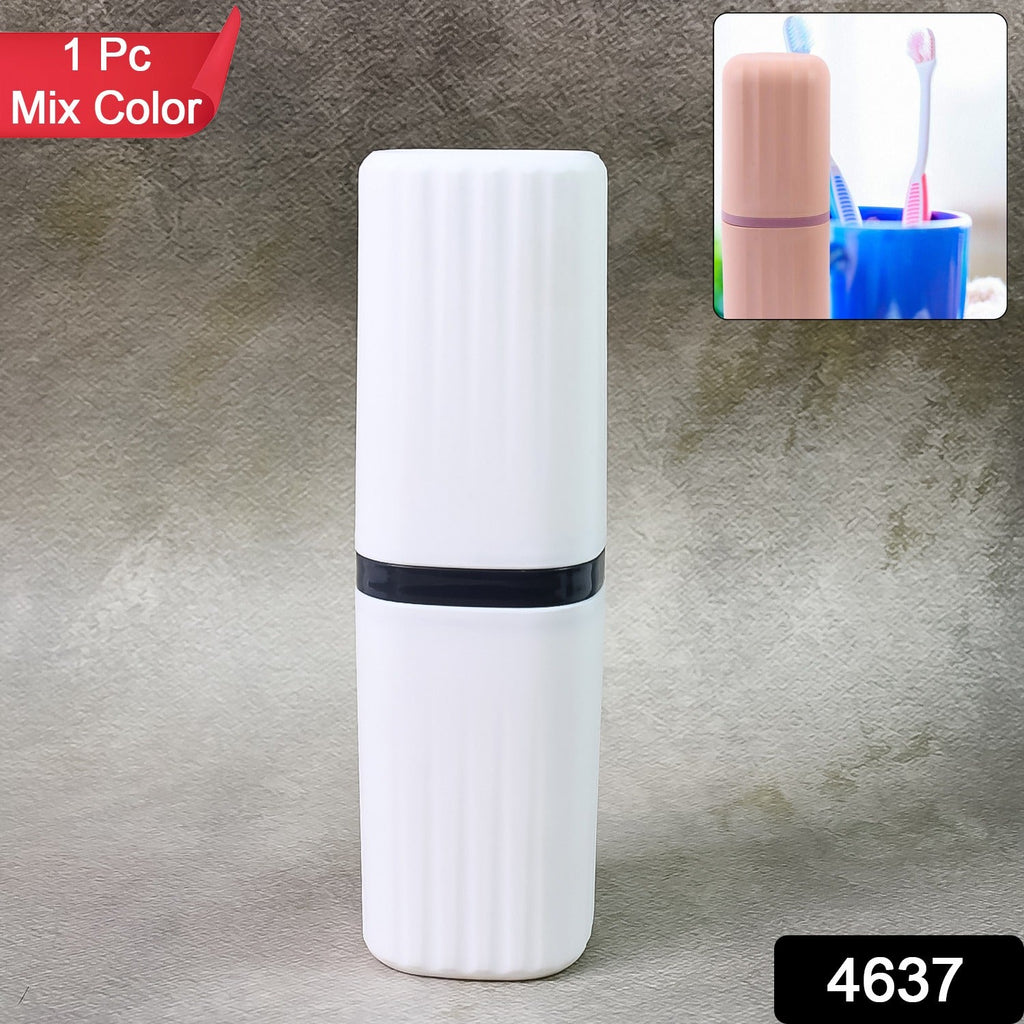 Hygienic plastic toothbrush holder case, ideal for travel and daily use, against a clean background.