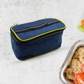 A closed multi-compartment stainless steel lunch box from Lunchie Bunchie.
