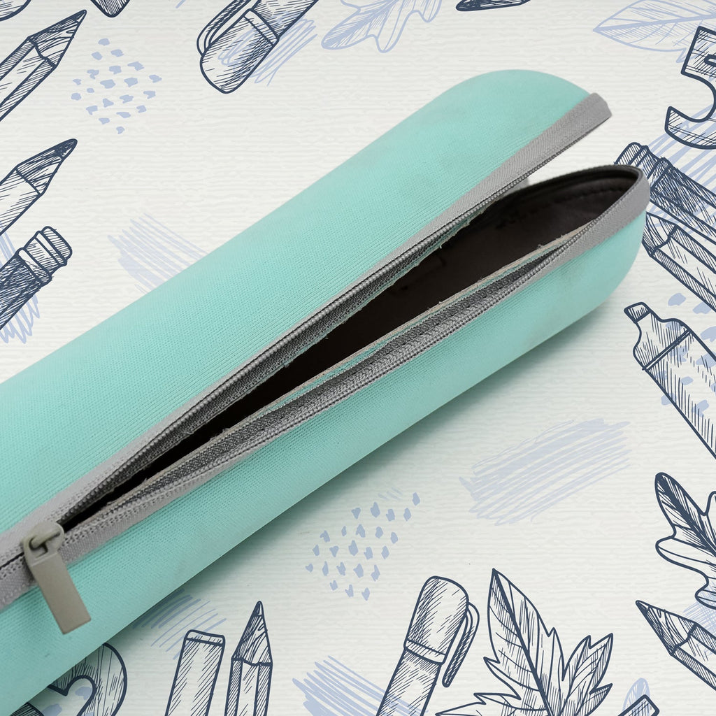 The versatile Multipurpose Zip Pouch laid flat, ready to organize school supplies.